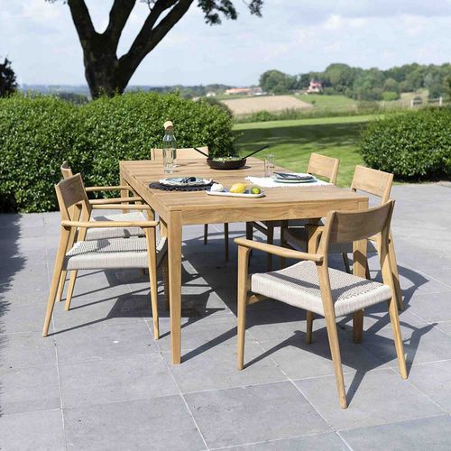 Table De Jardin En Teck Massif 6/8p Calvi