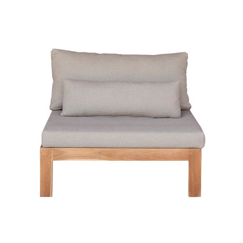 Fauteuil De Jardin En Teck Massif Et Tissu Taupe Touquet