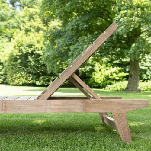 Bain De Soleil En Teck Massif 205cm Ocean