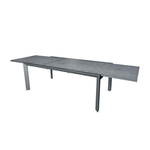 Table De Jardin 8/12p En Full Aluminium Gris Modulo
