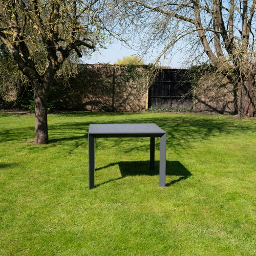 Table De Jardin 4/8p En Full Aluminium Gris Modulo