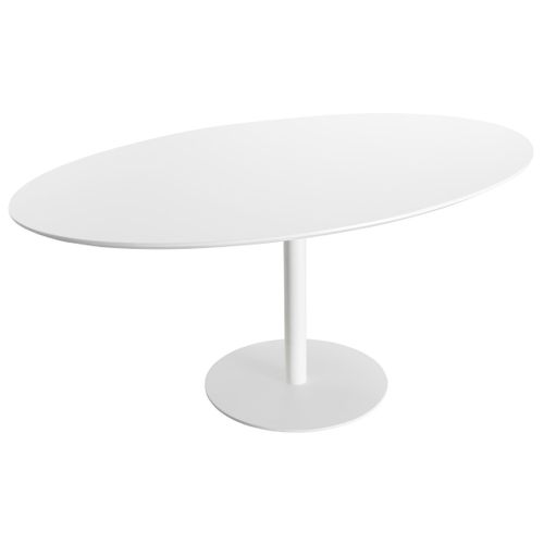 Table à Manger Design Blanche Ovale L170 Cm Halia