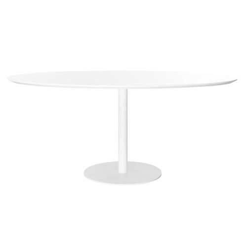 Table à Manger Design Blanche Ovale L170 Cm Halia