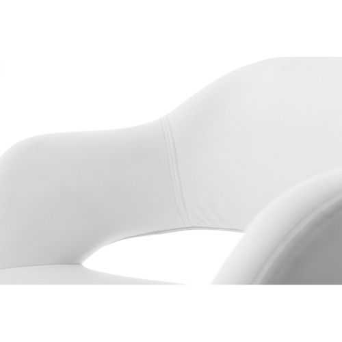 Chaise Pivotante Design Blanc Et Acier Chromé Jessy