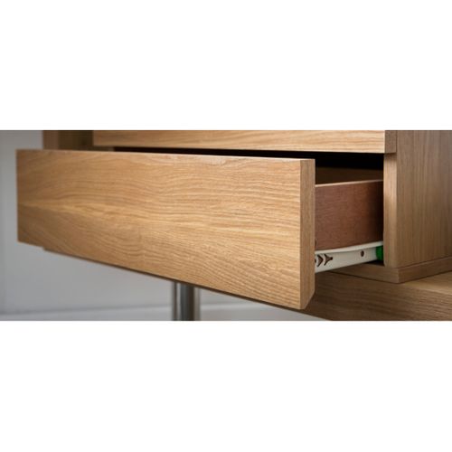 Caisson De Rangement 2 Tiroirs Bois Clair Frêne Max