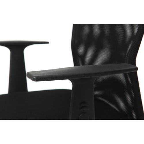 Fauteuil De Bureau à Roulettes Design En Mesh Noir Et Acier Chromé Pluz