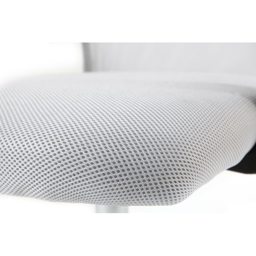 Fauteuil De Bureau à Roulettes Design En Mesh Blanc Et Acier Chromé Pluz