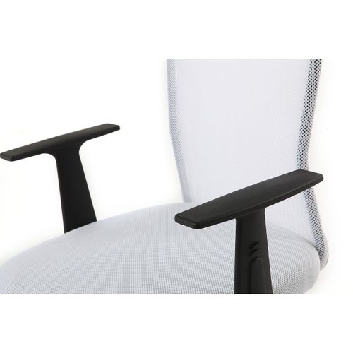 Fauteuil De Bureau à Roulettes Design En Mesh Blanc Et Acier Chromé Pluz