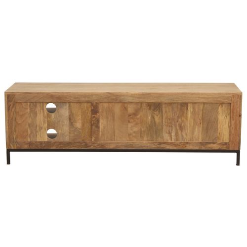 Meuble TV Industriel En Bois Manguier Massif Et Métal L145 Cm Ypster