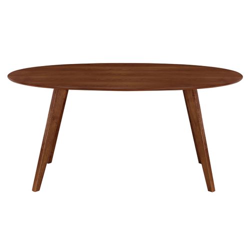 Table à Manger Vintage Ovale En Bois Foncé L160 Cm Marik