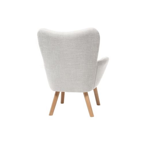 Fauteuil Enfant Scandinave En Tissu Gris Polaire Et Bois Clair Baby Bristol