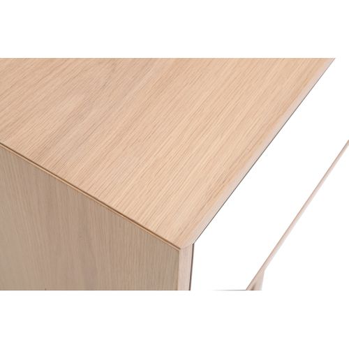 Meuble TV Scandinave Bois Et Blanc L180 Cm Sid