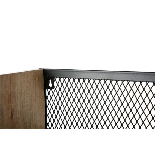 Étagère Murale Industrielle En Bois Manguier Massif Et Métal Noir L60 Cm Rack