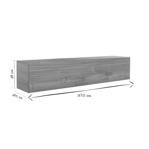 Élément Mural TV Horizontal Finition Bois Foncé Noyer L137.5 Cm Eternel