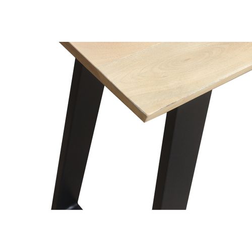 Table De Bar En Bois Manguier Massif Et Métal Noir L120 Cm Vijay