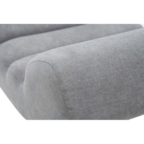 Fauteuil Design En Tissu Effet Velours Gris Et Métal Noir Taylor