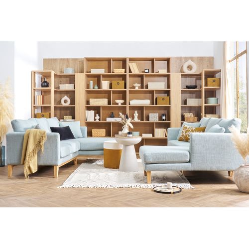 Bibliothèque Design Finition Bois Clair Chêne L92 Cm Epure