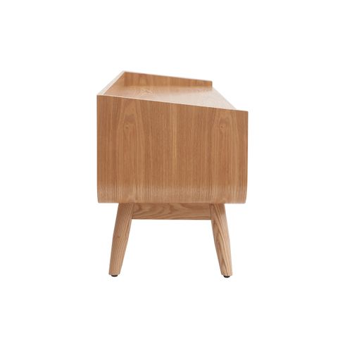 Meuble TV Scandinave En Bois Clair L180 Cm Hallen