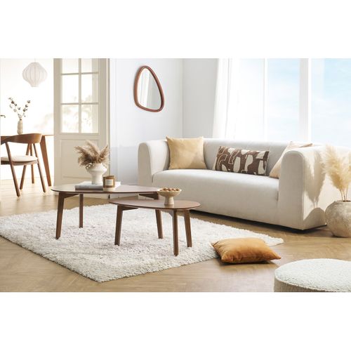 Tables Basses Gigognes Scandinaves Bois Foncé Noyer (lot De 2) Artik