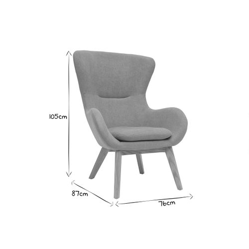 Fauteuil Scandinave En Tissu Effet Velours Jaune Moutarde Et Bois Eskua