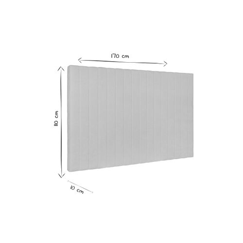 Tête De Lit En Tissu Velours Taupe L170 Cm Neha