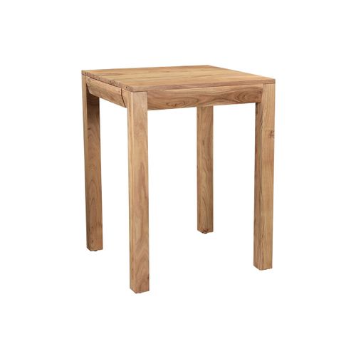 Table De Bar Haute Extensible Carrée En Bois Massif L80-135 Cm Balto