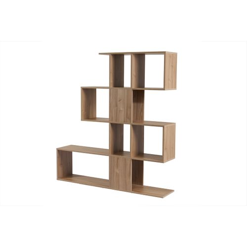 Bibliothèque Ouverte Séparateur Design Finition Bois Clair Chêne L139 Cm Como