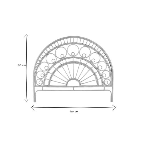 Tête De Lit Déco En Rotin Naturel L160 Cm Soraya