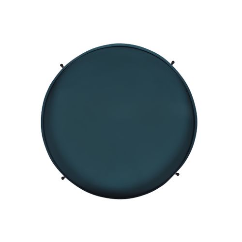 Table Basse Avec Plateau Réversible Bleu Canard / Noir Sateen