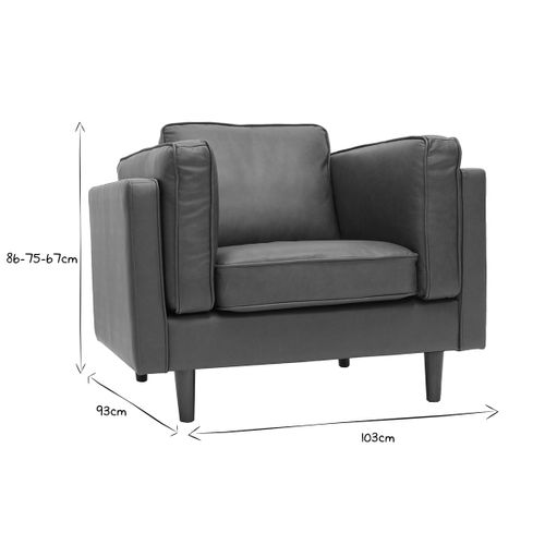 Fauteuil Vintage Cuir Marron Bradley