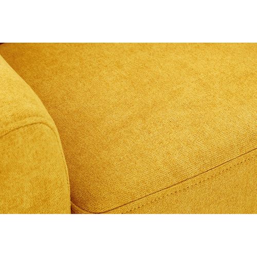 Fauteuil Enfant Scandinave En Tissu Effet Velours Jaune Moutarde Et Bois Clair Norkid