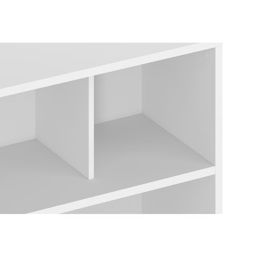 Bibliothèque Scandinave Blanc Mat L140 Cm Epure