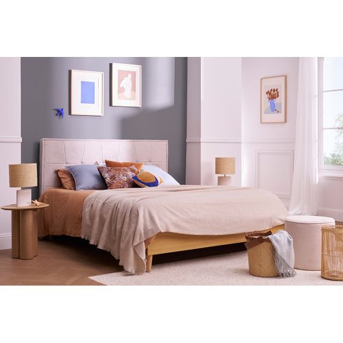 Tête De Lit En Tissu Gris L170 Cm Suka