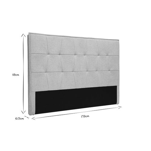 Tête De Lit En Tissu Gris L170 Cm Suka