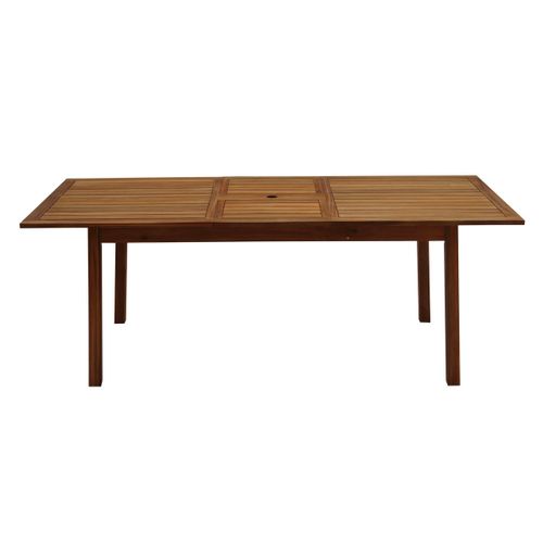 Table De Jardin Extensible Rallonges Intégrées En Bois Massif L160-210 Cm Mayel