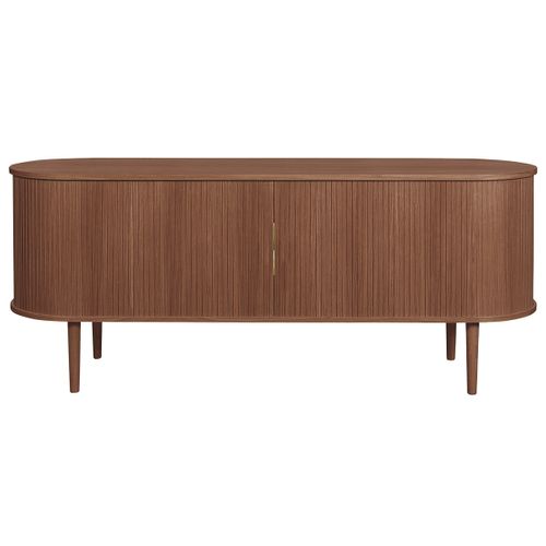 Buffet Vintage En Bois Foncé Noyer 2 Portes Coulissantes L160 Cm Epic