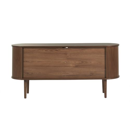 Buffet Vintage En Bois Foncé Noyer 2 Portes Coulissantes L160 Cm Epic