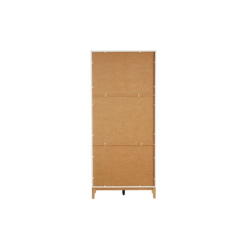 Bibliothèque Scandinave En Bois Clair Chêne Et Blanc L90 Cm Abel