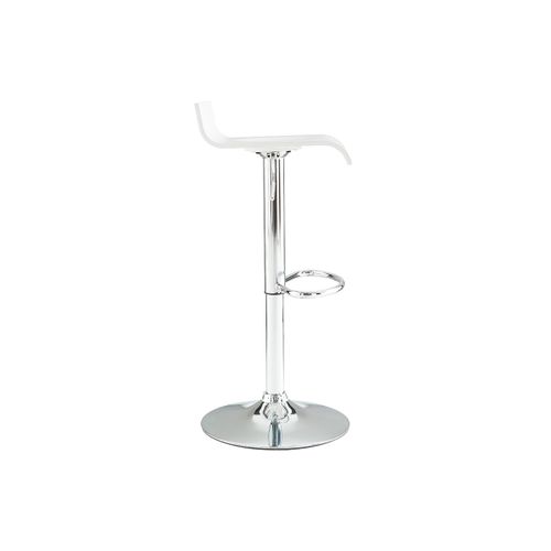 Tabourets De Bar Design Blancs Et Acier Chromé (lot De 2) Surf V2