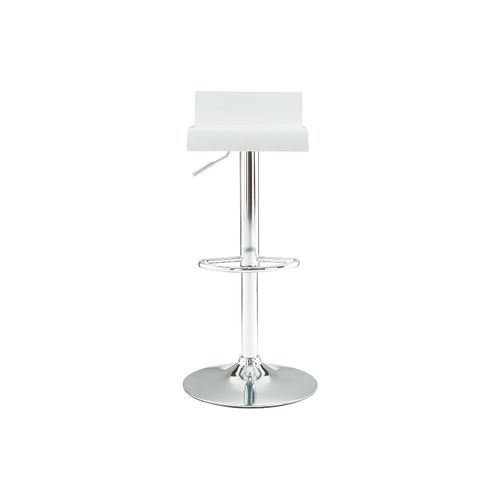 Tabourets De Bar Design Blancs Et Acier Chromé (lot De 2) Surf V2