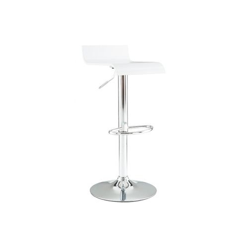 Tabourets De Bar Design Blancs Et Acier Chromé (lot De 2) Surf V2