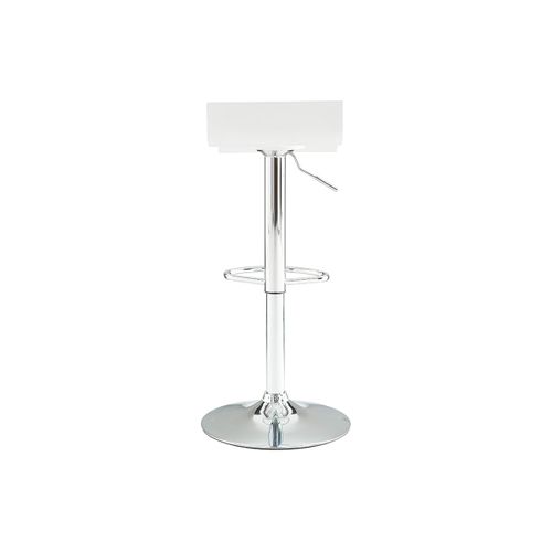 Tabourets De Bar Design Blancs Et Acier Chromé (lot De 2) Surf V2
