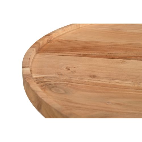 Table Basse Ronde En Bois Massif D80 Cm Matera