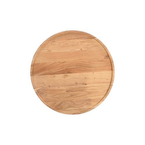 Table Basse Ronde En Bois Massif D80 Cm Matera