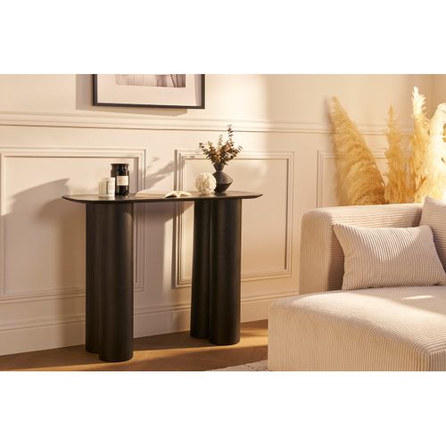 Console Design En Bois Noir L100 Cm Foleen