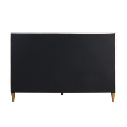 Lit 2 Places 160x200 En Tissu Beige Sidonie