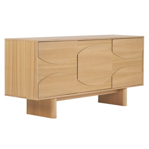 Buffet En Bois Clair Chêne L160 Cm Seigo