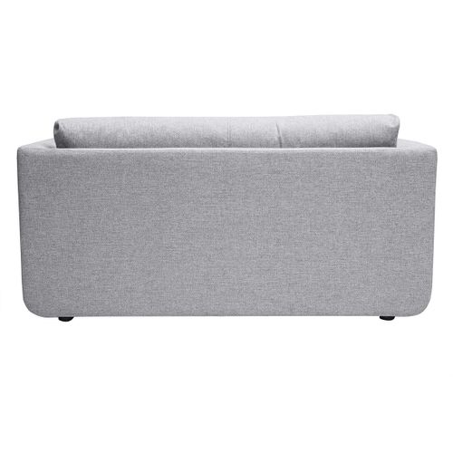 Canapé Convertible 2 Places En Tissu Gris Clair Leon