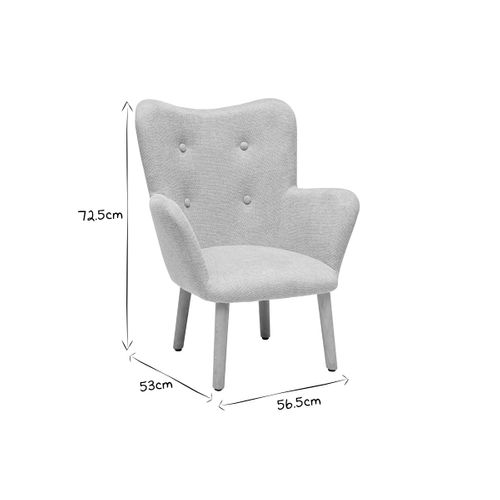 Fauteuil Enfant Scandinave En Tissu Effet Velours Texturé Rose Et Bois Clair Baby Bristol