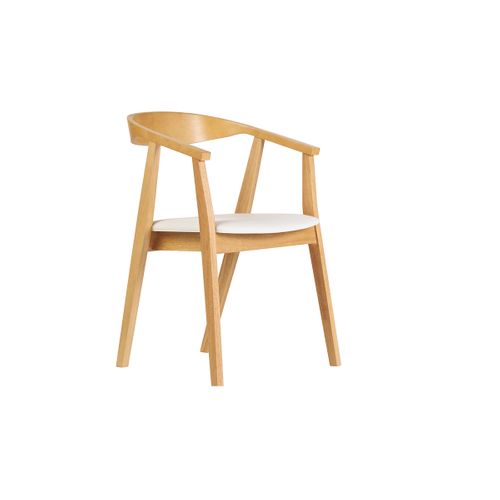 Chaises Scandinaves Design Blanc Et Bois Clair (lot De 2) Bahia